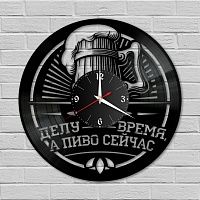 Часы настенные "Пиво" из винила, №3