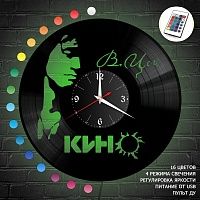 Часы с подсветкой "Виктор Цой" из винила, №2