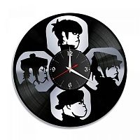 Часы настенные "Gorillaz, серебро" из винила, №1