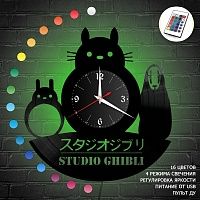 Часы с подсветкой "Японская студия CHIBLI" из винила, №1